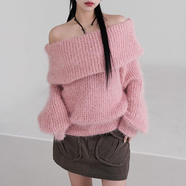 Product image for Macaron Off Shoulder Knitwear