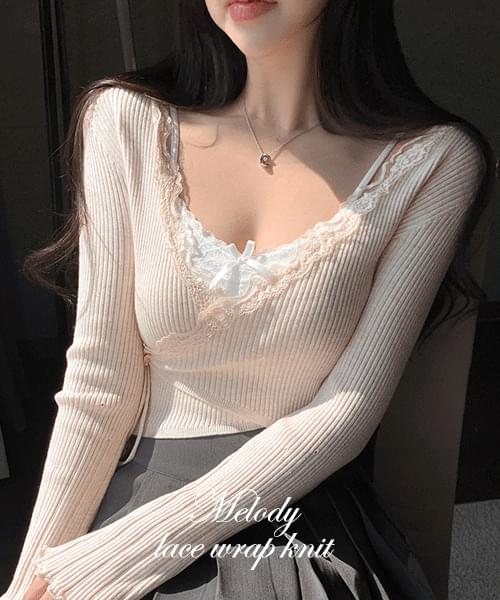 Product image for Melody lace wrap knit